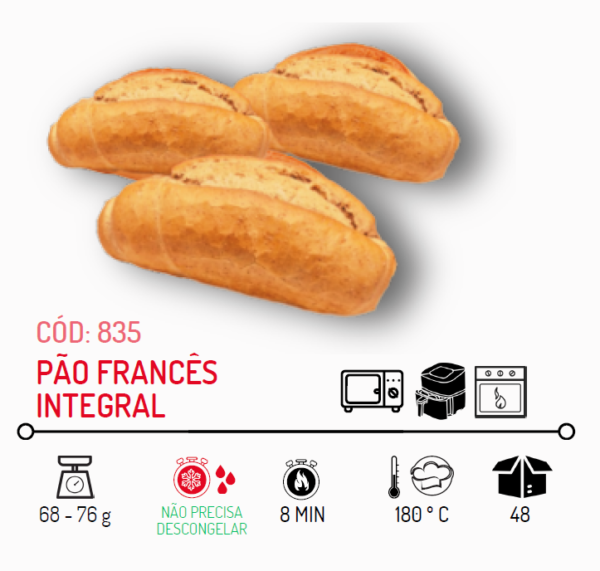Pão Francês Integral - Caixa 5kg