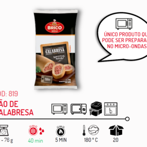 Pão Recheado de Calabresa Congelado